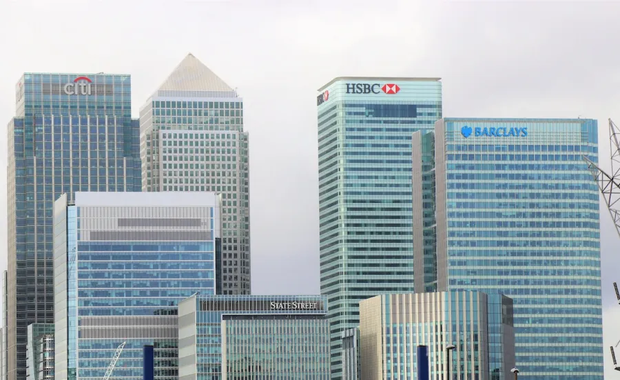Image showing high-rise banking buildings.
