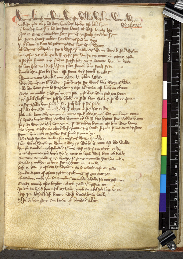 London, British Library, Harley MS 2253, f. 66r (page layout)